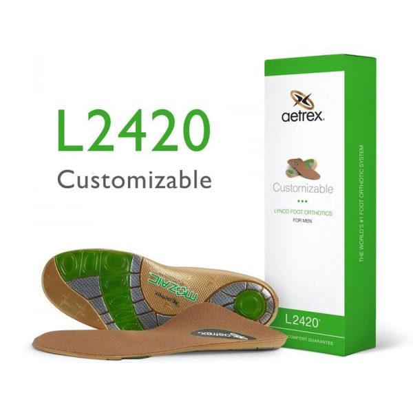 Men's Aetrex Lynco L2420 Mosaic Customisable Posted Orthotics insoles