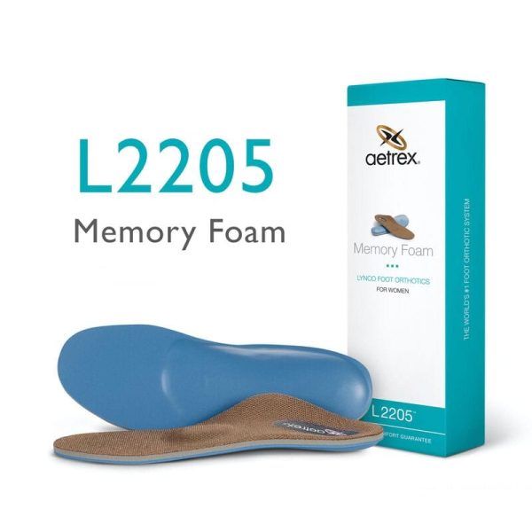 Women's Aetrex Lynco L2205 Memory Foam Orthotics With Metatarsal Support Insoles