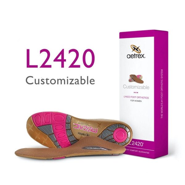 Women's Aetrex Lynco Womens L2420 Customisable Posted Orthotics insoles